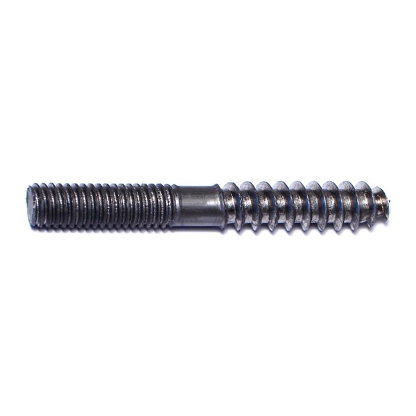 Midwest Fastener Hanger Bolt, 3/8 in Thread to 3/8"-16 Thread, 3 in, Steel, Plain Finish, 50 PK 08460